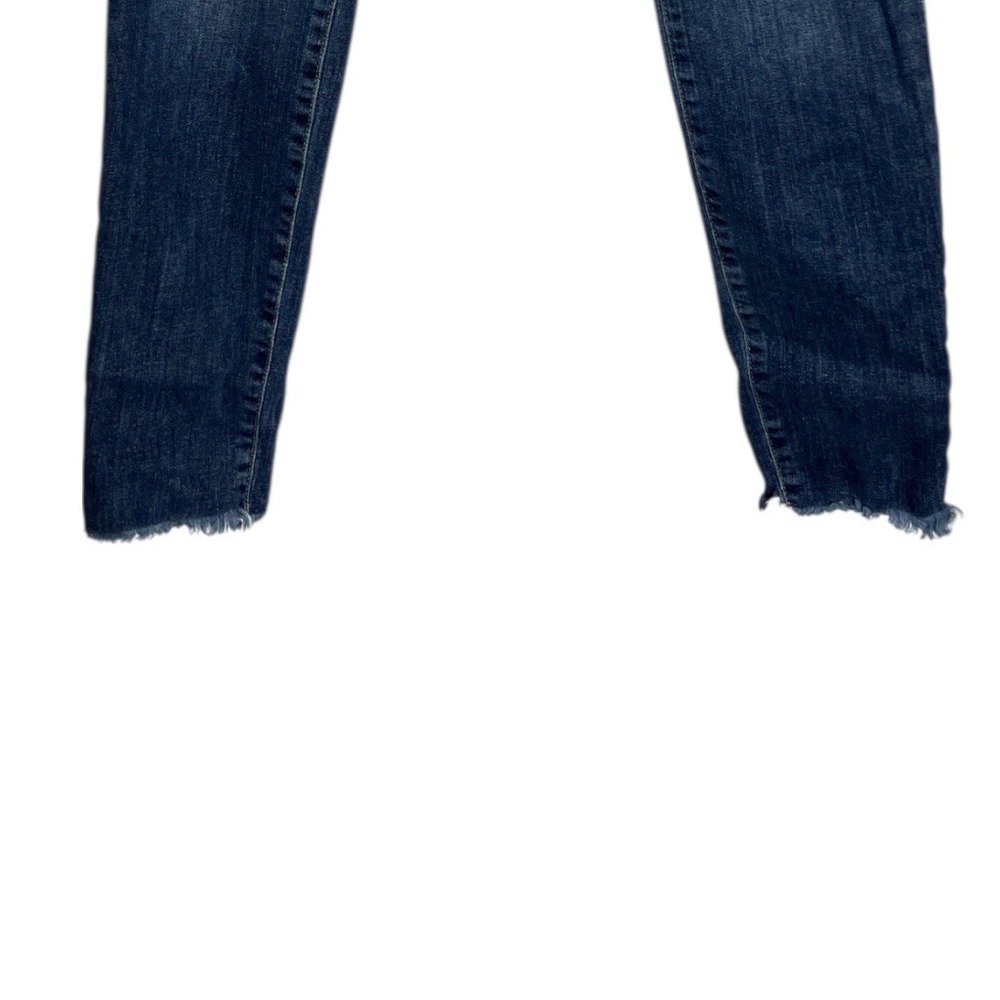 Sam Edelman The Kitten Mid Rise‎ Skinny Ankle Jeans Dark Wash Frayed Hem Size 10 - Picture 8 of 9